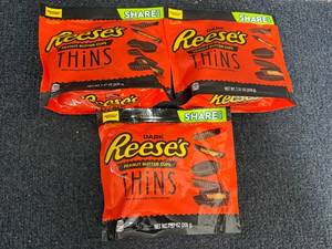 lot 198 image: 3 Bags Of ReeseS Dark Chocolate Thins
