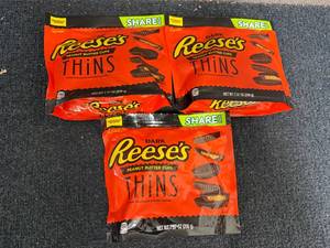 lot 200 image: 3 Bags Of ReeseS Dark Chocolate Thins