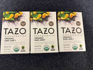 lot 203 image: 3 Packs Of Tazo Earl Grey Black Tea