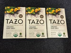 lot 206 image: 3 Packs Of Tazo Earl Grey Black Tea