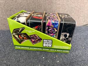 lot 85 image: 4 Pack of Metal Smoking Boxes