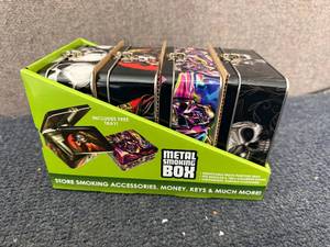lot 86 image: 4 Pack of Metal Smoking Boxes