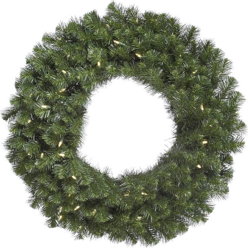 lot 150 image: Vickerman 72 Douglas Fir Artificial Christmas Wreath - 600 Warm White Italian LED Lights - Wreath for Mantel or Door - Reliable and Durable - Holiday Wreath