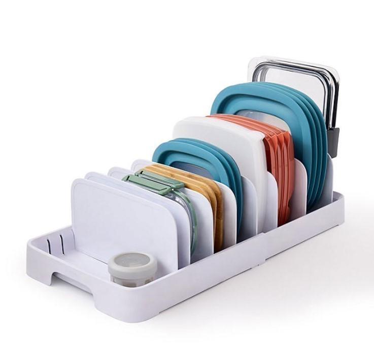 lot 237 image: NEW YouCopia StoraLid Food Container Lid Organizer, 40-Lid Capacity