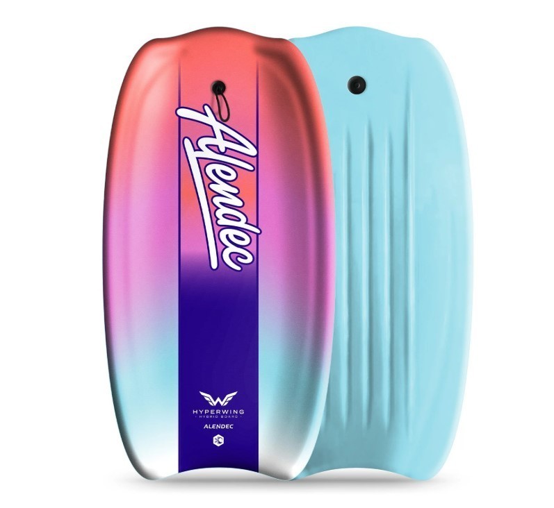 lot 282 image: NEW Alendec Hyperwing Hybrid Water Snow Board Sled, 42.5 with Coil Leash - Pink