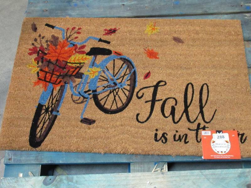 lot 288 image: NEW Members Mark Harvest Coir Doormat, 36 x 23 - Fall Is In The Air