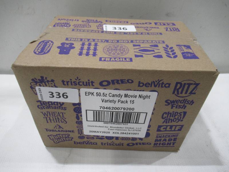 lot 336 image: NEW Candy Movie Night Variety Pack - Swedish Fish, Sour Patch Kids - Movie Theater Boxes