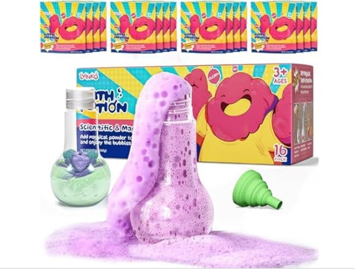 lot 358 image: NEW LYINKO Bath Bomb Potion for Kids - 16 Packs