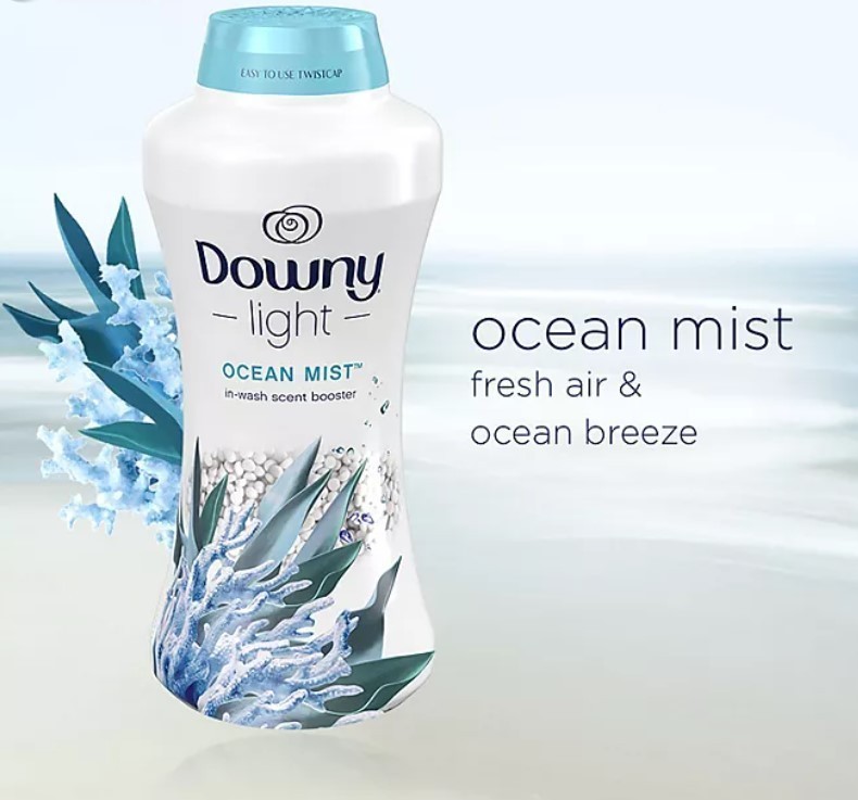 lot 395 image: NEW Downy Light In-Wash Scent Booster Beads, Ocean Mist (39.9 oz.)