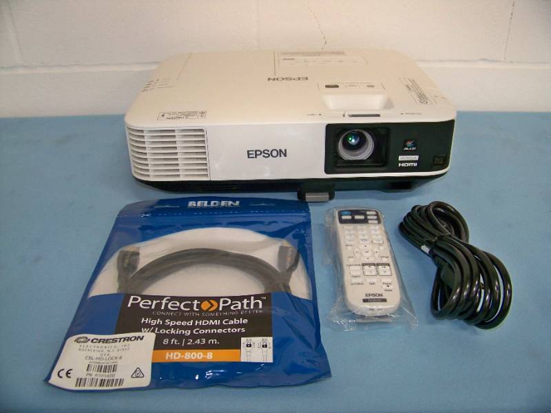 lot 20 image: Epson PowerLite 2155W Home Theater Widescreen Full HD 3LCD 5000-Lumen Projector  Projection System