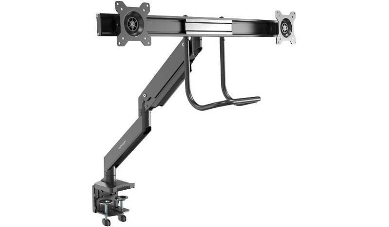 lot 45 image: StarTech Dual Monitor Arm Mount with Synced Height Adjustment - NEW IN BOX