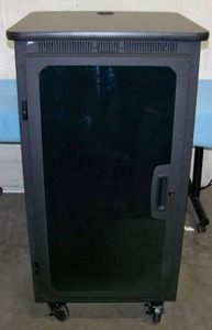 lot 92 image: Middle Atlantic Audio  Video Component  Equipment Rack on Casters with Locking Doors - Keys included