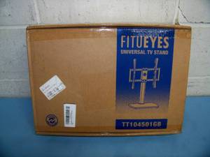 lot 121 image: FITUEYES TT104501GB Universal TV Stand Base Swivel Tabletop TV Stand with mount for 32 to 50 Flat Screen  Television  TV  Monitor