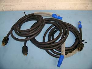 lot 38 image: (3) 12 Speakon Connector Power Cables