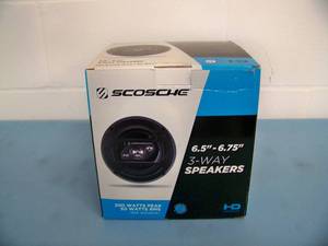lot 124 image: (2) SCOSCHE 6.5-6.75 3-Way Speakers - NEW IN BOX