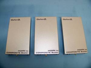 lot 135 image: (3) Gefen GTV-HDMI-2-COMPSVIDS HDMI to Composite and S-Video Scalers