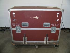 lot 102 image: Olympic Heavy-Duty Equipment  Travel  Road Case on 6-Caster Rolling Base