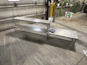 lot 16 image: Stainless Steel Shelving Unit