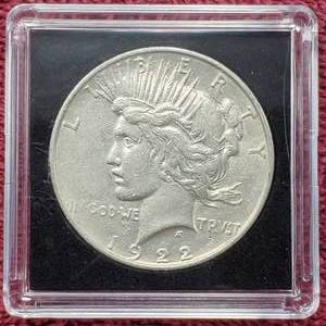 1922-D Peace Silver Dollar, 90% Silver