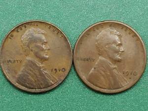 lot 40 image: 1910 & 1910-S Lincoln Cents