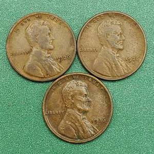 lot 48 image: 1926-S Higher Grade and 1926-P & D Lincoln Cents