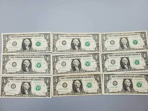 lot 69 image: 9 $1 U.S. Star Federal Reserve Notes