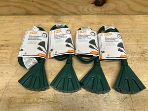 lot 22 image: 2 ft. 143 Light Duty IndoorOutdoor Extension Cord with Multiple Outlet Triple Tap End, Green (lot of 4)