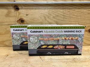 lot 85 image: Adjustable Griddle Warming Rack for Light Cooking, Warming, and Toasting (lot of 2)