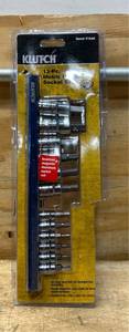 lot 108 image: KLUTCH 13-Pc. Metric Hex Bit Socket Set (Missing 1 pc)