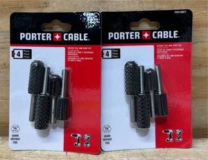 lot 123 image: PORTER CABLE 4Pc Rotary File And Rasp Set lot of 2