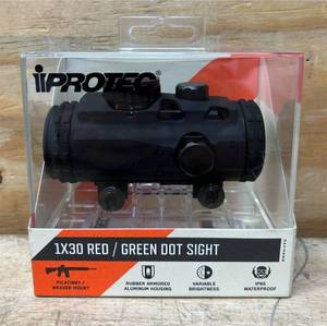 lot 132 image: IPROTEC 1x30 Red Green Dot Sight 10212515