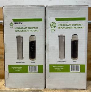 lot 145 image: Pulex Pure Water System Hydrocat Compact Replacement Filter Kit lot of 2