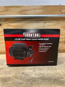 lot 163 image: IRONTON 14HP Cast Iron Clear Water Pump