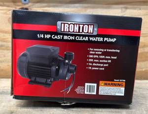 lot 195 image: IRONTON 14 HP Cast Iron Clear Water Pump