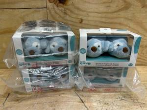 lot 245 image: Baby GUND Spunky Puppy Rattle Booties Plush Baby Infant Shoes, Blue, One Size Fits All (lot of 4)