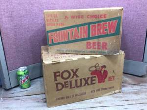 lot 106 image: Vintage Fountain Brew & Fox Deluxe Beer Cases