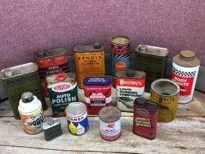 lot 114 image: Group Vintage Automotive Oils - Fluids - Some Contents