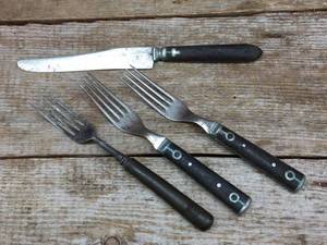 lot 174 image: Civil WarPost Civil War Era ForksKeen Kutter Knife