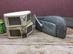 lot 189 image: Vintage Eprod Drive-In Movie Speakers & A Nashua Dispenser