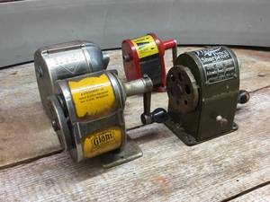 lot 201 image: Vintage Mechanical Pencil Sharpeners