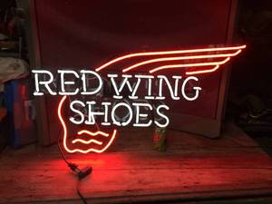 lot 222 image: Redwing Shoes - Light Up Neon Sign - Works