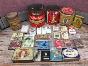lot 306 image: Vintage Tobacco TinsPacks - Packs with Contents
