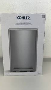 lot 3 image: Kohler 13 Gallon Stainless Steel Step Trash Can with Liner