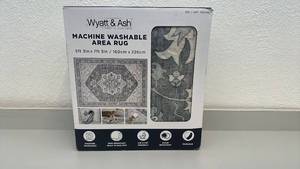 lot 10 image: Wyatt & Ash Machine Washable Area Rug 5ft 3in x 7ft 5in