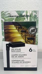 lot 12 image: Tommy Bahama 6-Pack LED Solar Path Lights - Die-Cast Aluminum