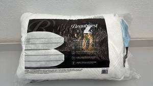 lot 19 image: Beautyrest Black Memory Foam Pillow 2-Pack Standard Queen Size Sealed
