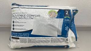 lot 24 image: PureLux Gel Memory Foam Adjustable Comfort Cooling Pillows, Queen, 2 Pack