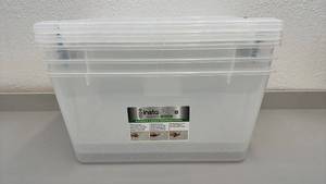 lot 38 image: 3-Pack Greenmade InstaView 45 Quart Multi-Use Storage Totes