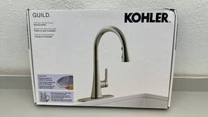 lot 45 image: Kohler Guild Pull-Down Kitchen Faucet Stainless Finish