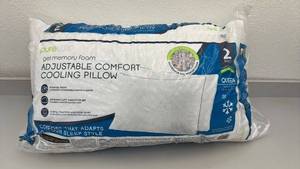 lot 51 image: Purelux Adjustable Comfort Cooling Gel Memory Foam Pillows 2-Pack Queen